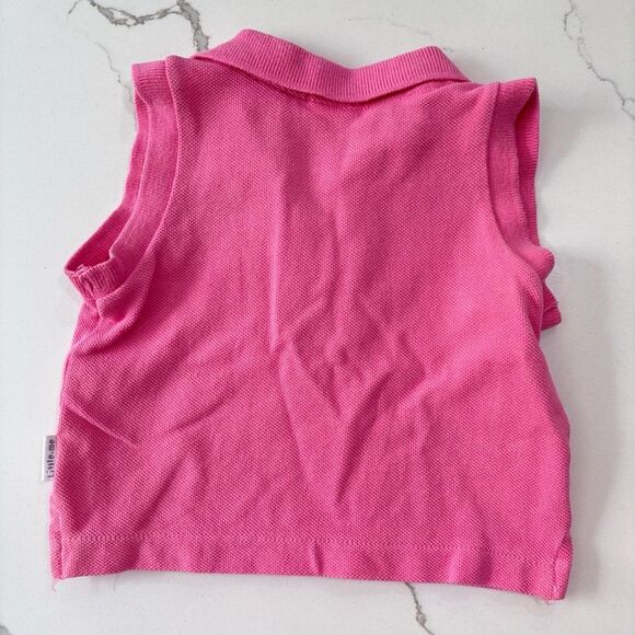 Little Me | Infant Girls Sleeveless Polo Shirt Fish Print Pants Summer Outfit 9M - Picture 3 of 12